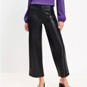 Black Faux Leather Pants